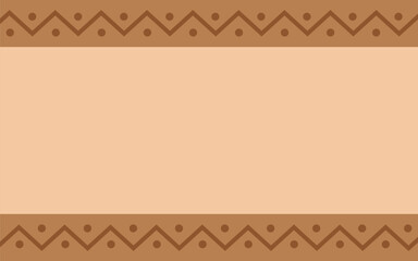 Brown Simple Design Frame With Zig Zag Line Background