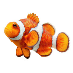 Clownfish portrait png bright orange png white bands png tropical fish png aquarium png marine png reef png ocean png sea life png vibrant png transparent background image