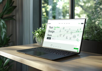 Mock up of a laptop device 