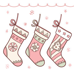 christmas socks seamless pattern