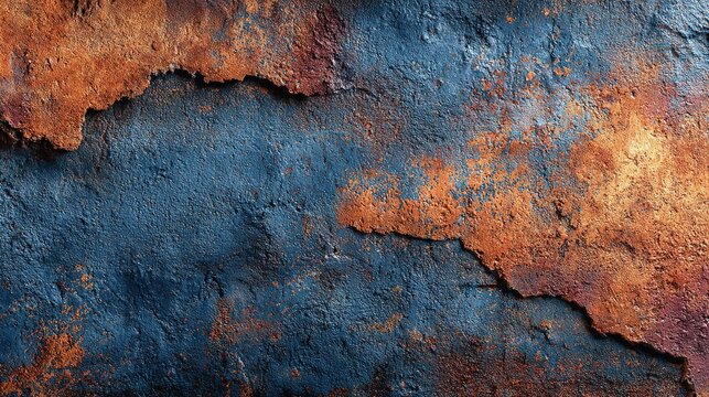 Subtle gradient of navy blue and brown with rust hints, textured aged metal background, ideal for industrial or vintage designs, product displays, architectural projects.