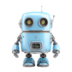 Light blue robot 3D figure png character png tech png cute png cartoon png AI png friendly png toy png futuristic png digital png transparent background image