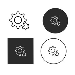 Gear icon set a collection of settings icons in various styles, including outline, filled, and circular designs perfect for web and app interfaces