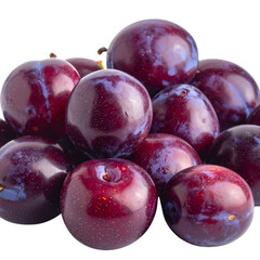 Obraz premium Fresh, ripe red grapes on a bunch, isolated on a white background, are a healthy and sweet fruit choice