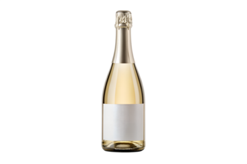 Elegant Champagne Bottle Mockup | Blank Label Sparkling Wine PSD Template
