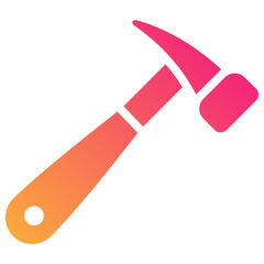 hammer gradient fill icon