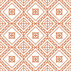 Seamless geometric abstract pattern with a line style