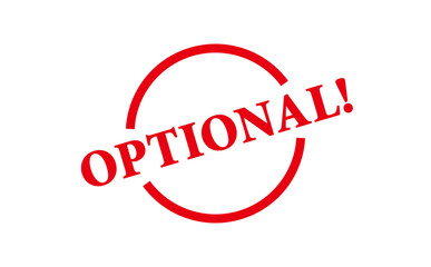 OPTIONAL! - Red Rubber Stamp With text OPTIONAL!
