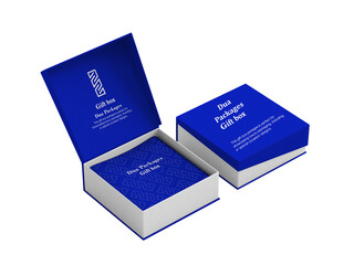 blue cubes on white background