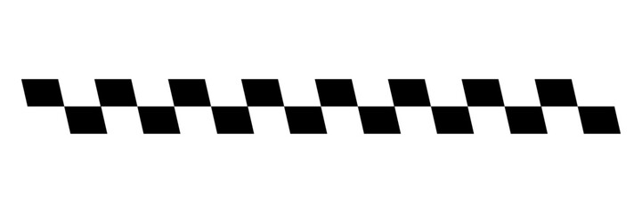 Black and white ending point of race road marking sign. Finishing line road paint of competition or race. Vector illustration. © LionStudio