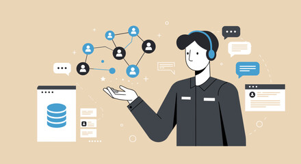 Customer Service Representative with Network and Data.