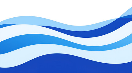 Stylized Ocean Waves in Clean Vector Composition