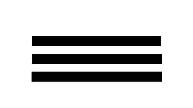 Menu list icon Navigation bar and interface symbol Animated on a White background.