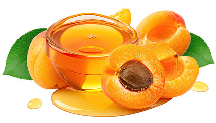 Apricots with a seed and oil. Fresh, healthy and delicious