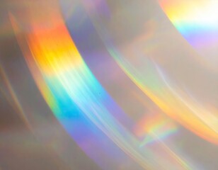 Light refraction creates colorful, flowing, abstract patterns