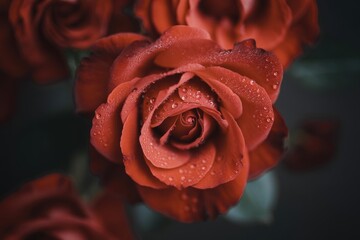 Close-Up of a Red Rose in Full Bloom