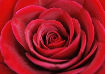 Close-Up of a Red Rose in Full Bloom