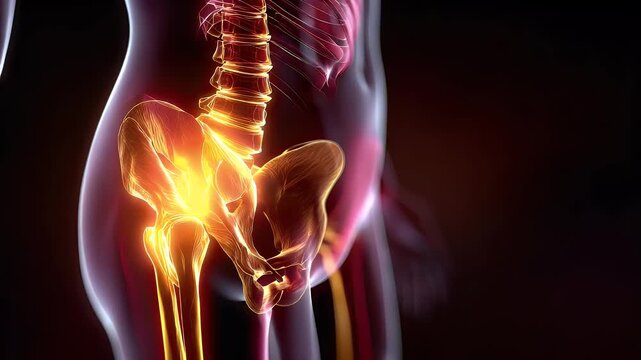 Medical visualization human anatomy skeleton illustration