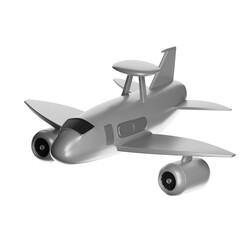 Military awacs airplane flying, a surveillance aircraft