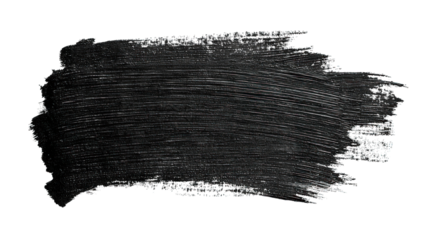 A bold, textured black brushstroke showcasing movement and artistic flair, ideal for creative design applications.