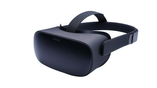 Sleek virtual reality headset showcasing immersive technology on transparent background - Powered by Adobe