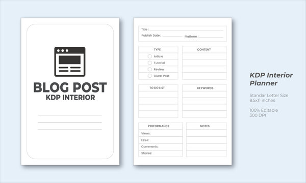 Blog post journal KDP Interior