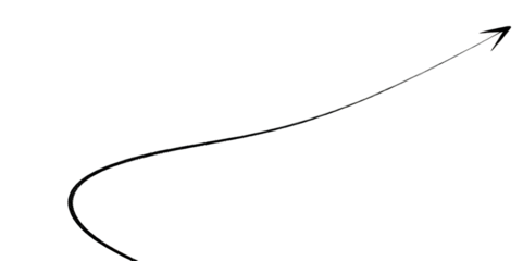 A curved arrow pointing to the right, emphasizing direction and movement.