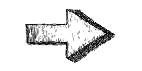 A simple, hand-drawn arrow pointing right with a textured appearance.