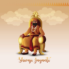 Vector illustration of shivaji for chhatrapati shivaji jayanti