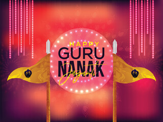 Happy guru nanak jayanti sikh festival background