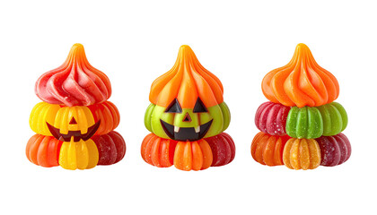 Halloween candy jack-o'-lantern stack sweets