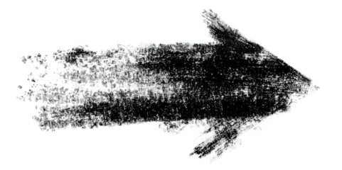 A dynamic arrow shape suggests movement or direction, illustrated with a textured design that conveys speed and energy.