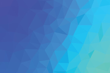 Obraz premium Bright polygon abstract background with smooth blue, cyan, and green gradient tones. Modern geometric low poly texture perfect for web, print, and digital creative design projects.