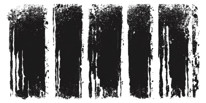 The image features a series of vertical streaks or textures that appear dark, evoking an abstract and rugged aesthetic.