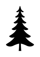 Silhouette einer Tanne