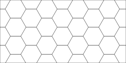 Seamless vector geometric hexagon honeycomb pattern design for technology background and wallpaper