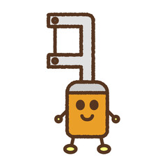 キャラクター風の単品アイコンイラスト　糸鋸