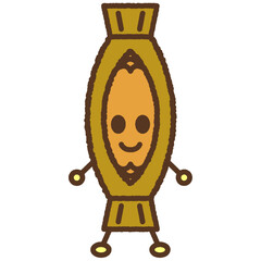 キャラクター風の単品アイコンイラスト　納豆