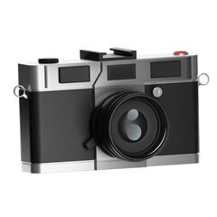 Vintage rangefinder camera 3d rendering art isolated