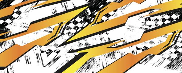Dynamic racing vector background with bold lightning bolts, grunge splashes, and urban graffiti style, perfect for motorsport, decals, and high-speed designs. © Selamet