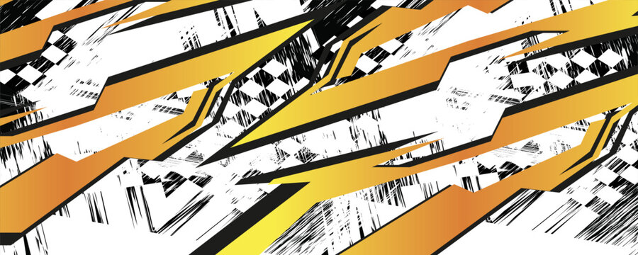 Dynamic racing vector background with bold lightning bolts, grunge splashes, and urban graffiti style, perfect for motorsport, decals, and high-speed designs.