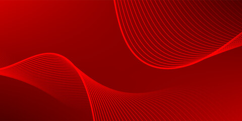 Elegant red vector background with flowing curved lines creating a smooth wave effect. Ideal for modern designs, tech themes, and dynamic visual compositions.