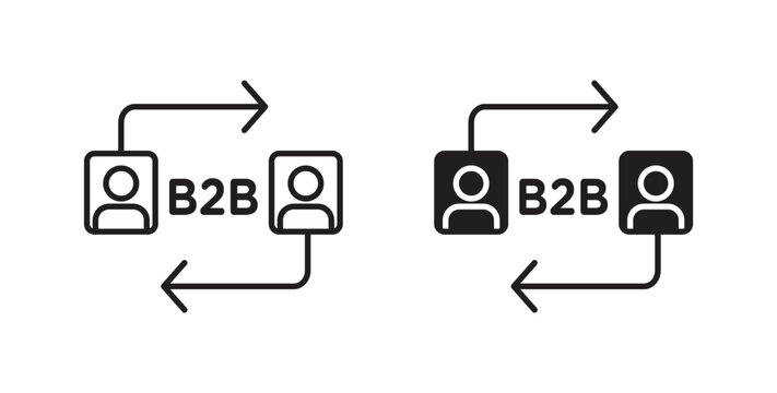 B2B icon for web and app. vector illustration eps