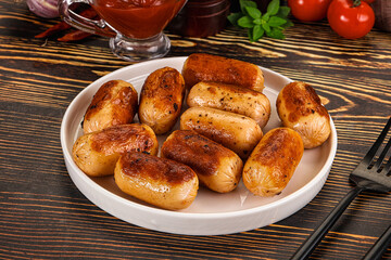 Roasted chicken mini sausages for breakfast