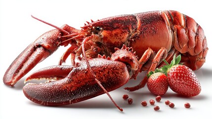 crayfish on a white background