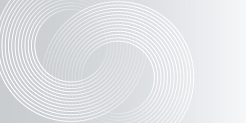 Abstract white glowing geometric lines on gray background simple modern