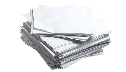 Stack of clean white papers, slightly offset