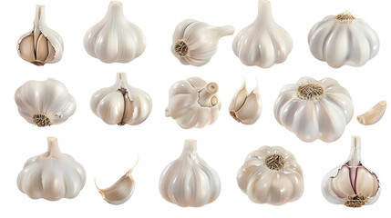 Garlic, cutout, transparent image, PNG image