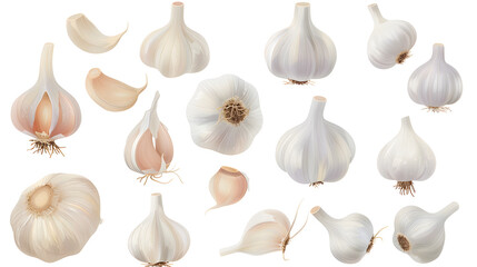 Garlic, cutout, transparent image, PNG image