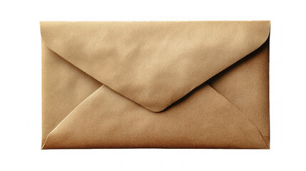 Elegant brown envelope for sending important documents on transparent background
